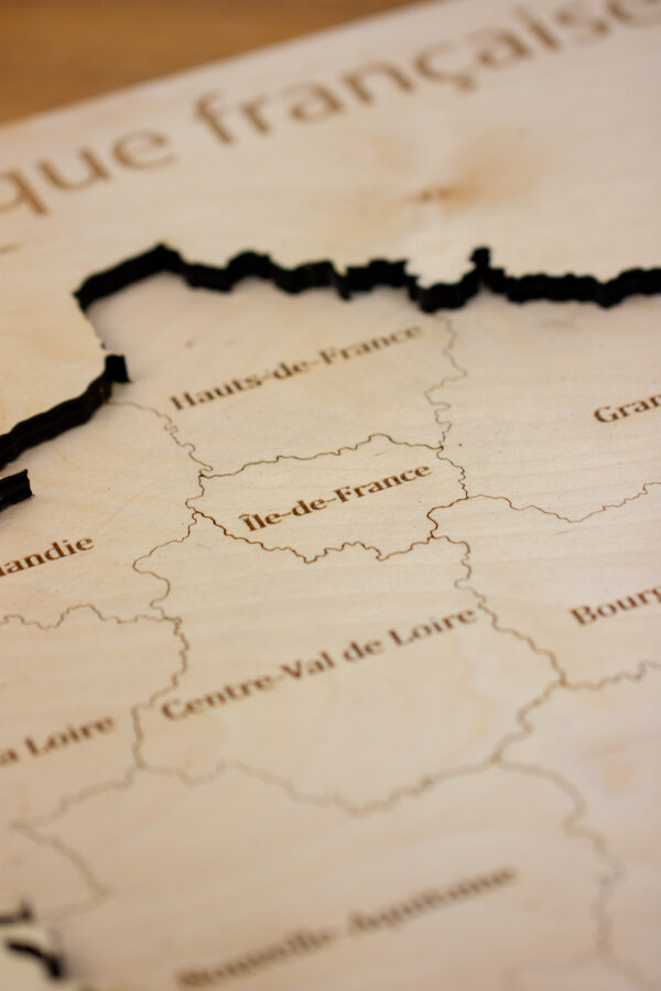 Drewniana Mapa Francji Puzzle drewniana dekoracja polski producent drewnianych map puzzle i map edukacyjnych mapa francji