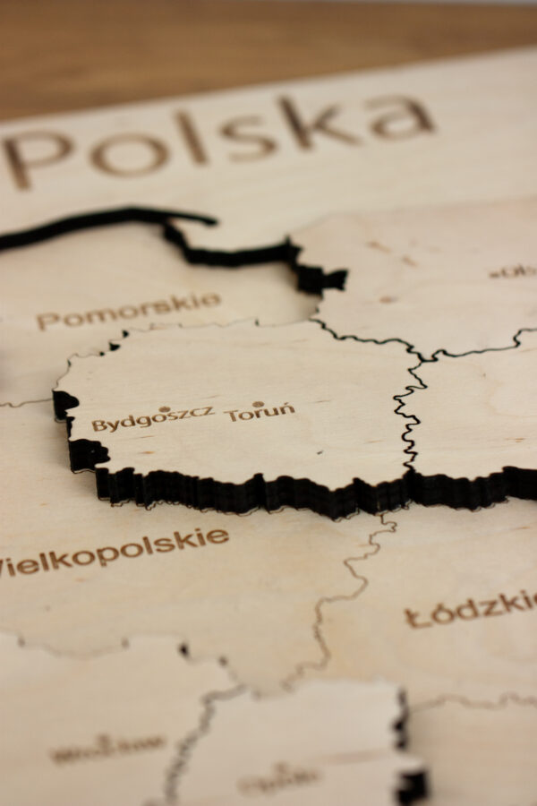 Drewniana Mapa Polski Puzzle drewniana dekoracja polski producent drewnianych map puzzle i map edukacyjnych drewniana mapa województwa wielkopolskiego
